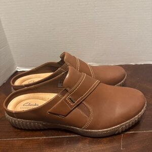 Clarks Carolina Bay Tan Brown Women’s Clogs 11M Slip-on